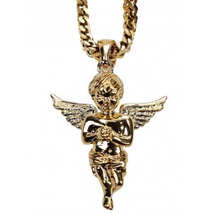 The Gold Gods-Franco Wheat Chain Micro Angel Necklace Good quality